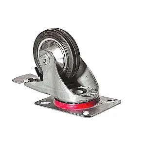 Колесо 85 мм на поворотном кронштейне с тормозом 201085SB3