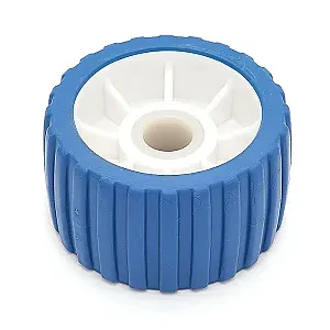 Колесо бортовое, пластмассовое, бело-синее C12330L-22