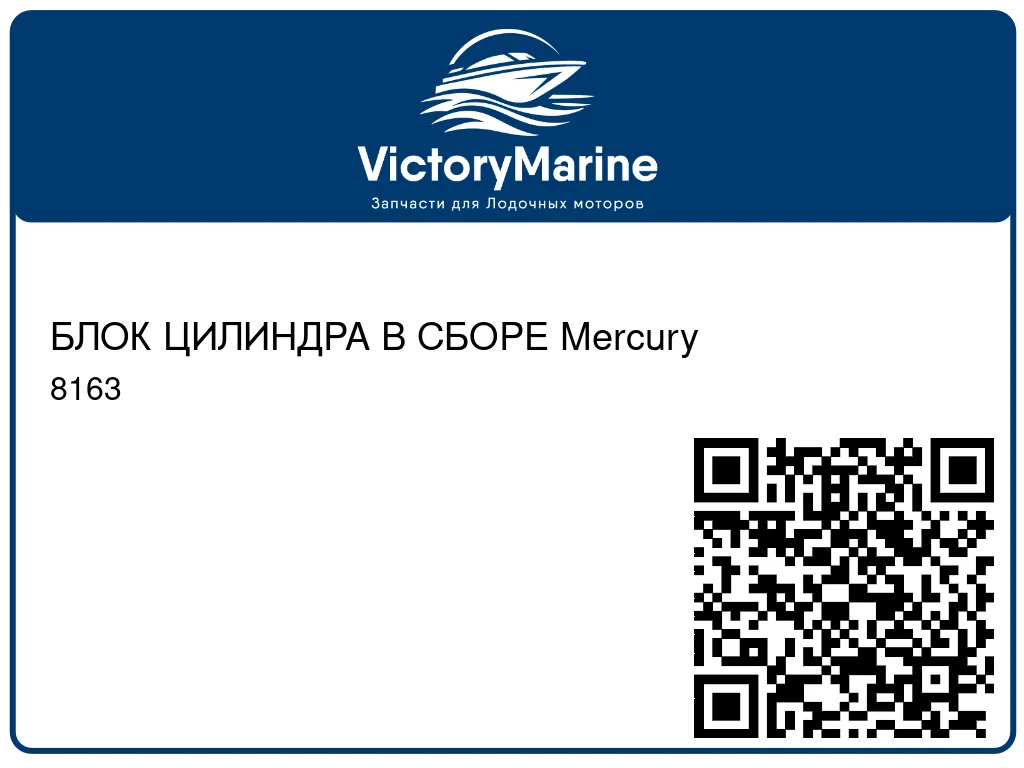 БЛОК ЦИЛИНДРА В СБОРЕ Mercury 8163