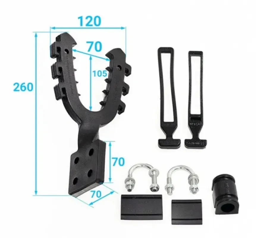 Полиуретан Крепление-рогатка (большое, закрученное основание)