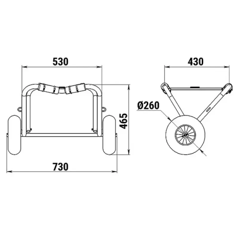 Техномарин Тележка для транспортировки "Каяка"