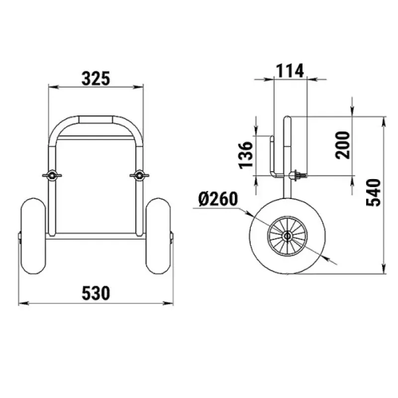 Техномарин Тележка для транспортировки лодки типа "Пелла"