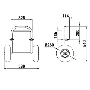Тележка для транспортировки лодки типа "Пелла" 060221T