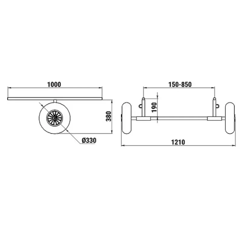 Техномарин Тележка для транспортировки лодки