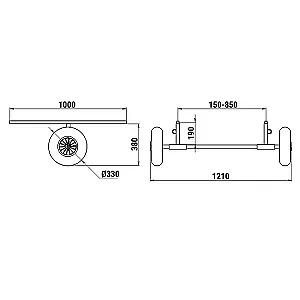 Тележка для транспортировки лодки 060223T