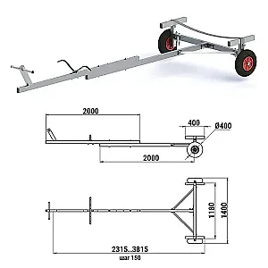 Трейлер для транспортировки НЛ и РИБ (АМГ5) 060241T