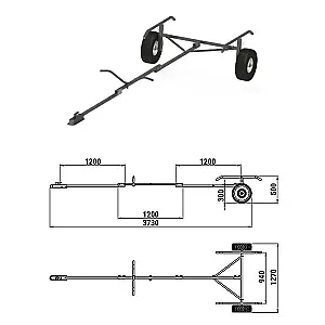 Трейлер для транспортировки НЛ длиной до 3,8 м. 060245T