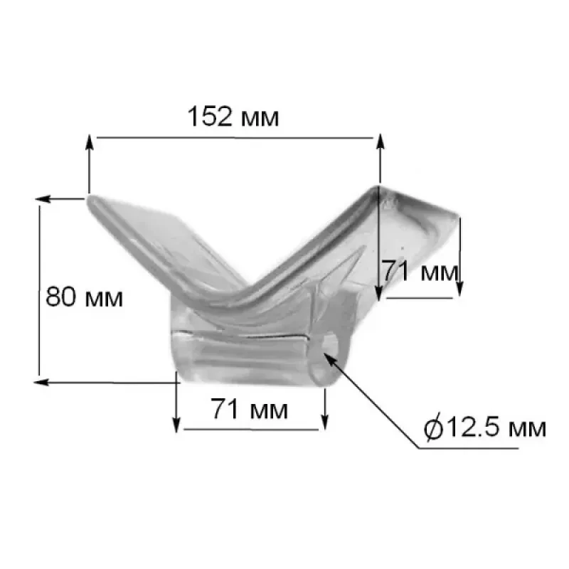 EASTERNER Упор подкильный 140мм (прозрачный)