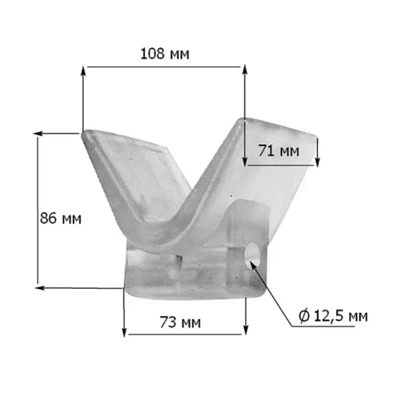 EASTERNER Упор подкильный 90мм (прозрачный)