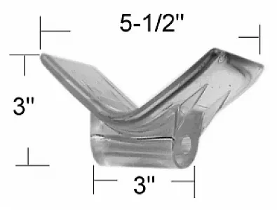 Упор подкильный 140мм, черный пластик C11303B