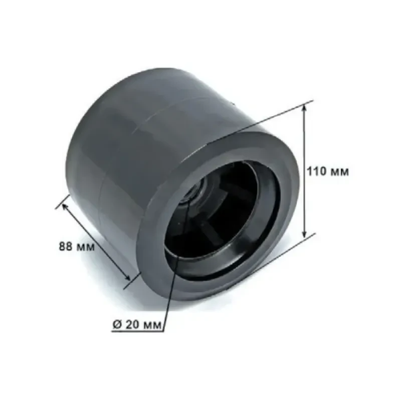 EASTERNER Ролик подкильный 110мм, черный пластик