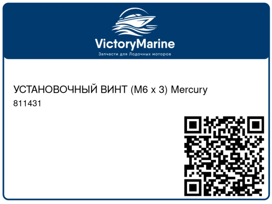 УСТАНОВОЧНЫЙ ВИНТ (M6 x 3) Mercury