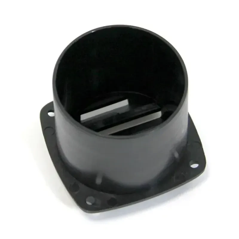 TMC Крышка вентиляции с фланцем 86х86х80мм, черный пластик
