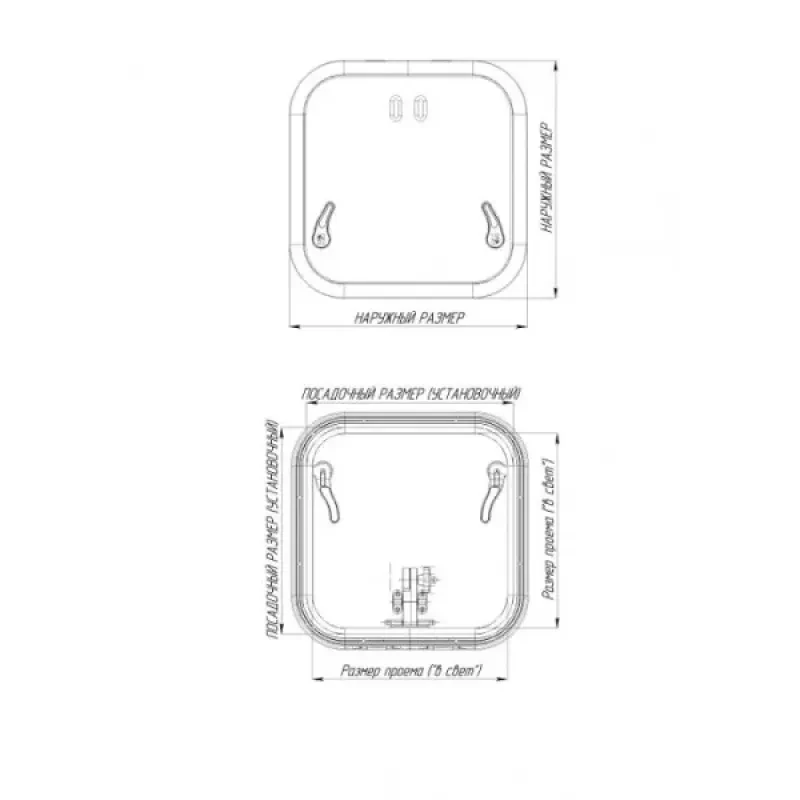 Техномарин Люк палубный распашной Альбатрос 572x457