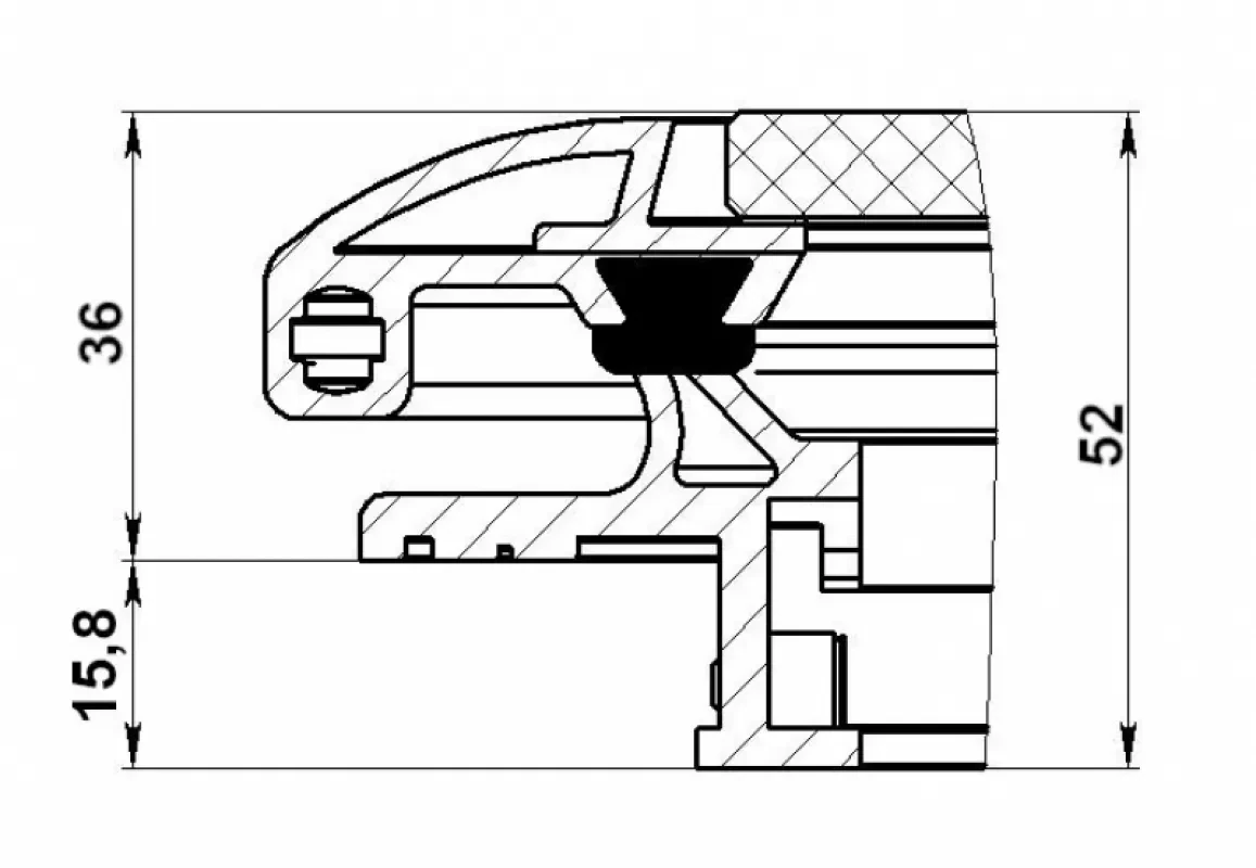 Техномарин Люк палубный сдвижной Альбатрос ACR (акрил) 835x785