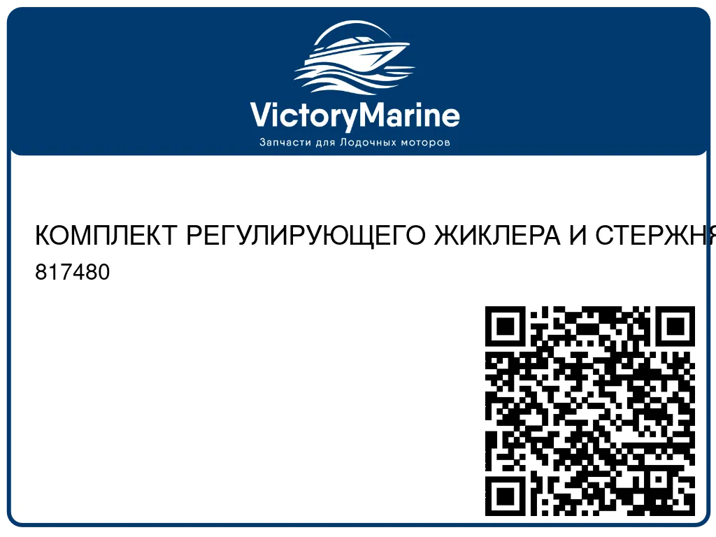 КОМПЛЕКТ РЕГУЛИРУЮЩЕГО ЖИКЛЕРА И СТЕРЖНЯ Mercury 817480