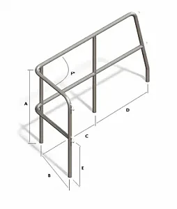 Леер кормовой правый борт (4 стойки) под заказ 030185T