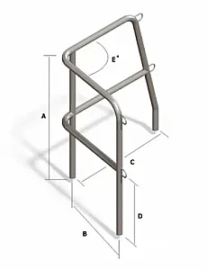 Леер кормовой левый борт (3 стойки) под заказ 030182T