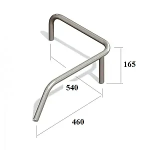 Поручень кормовой левый борт (3 стойки) под заказ O030281T