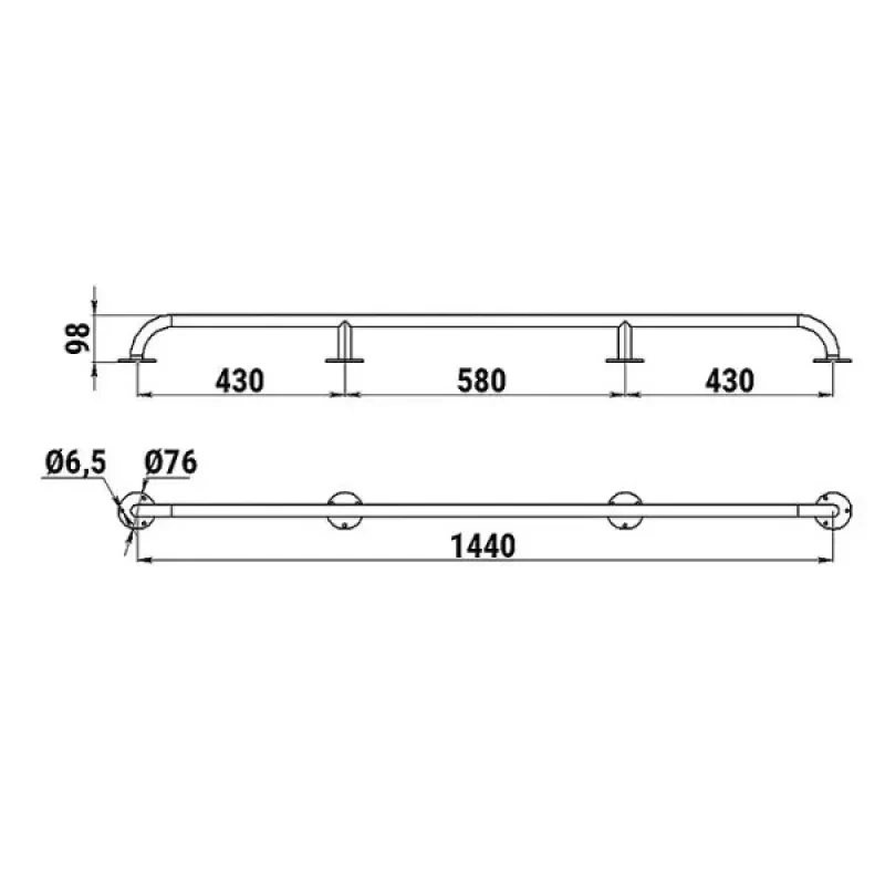 Поручень бортовой (катер "ПРОГРЕСС-2")