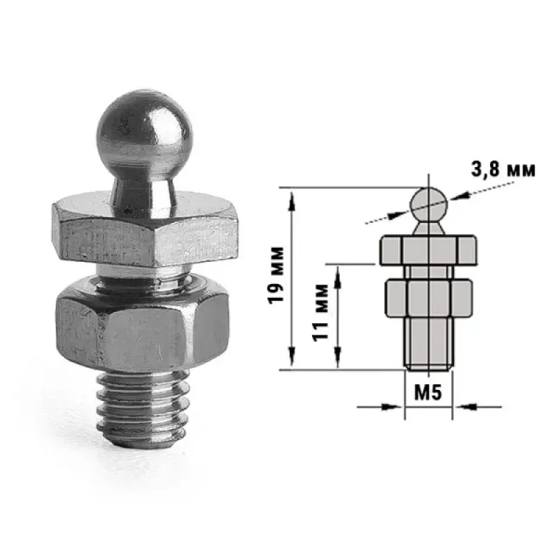 CIM Крепление тента низ гайка, хромированная латунь