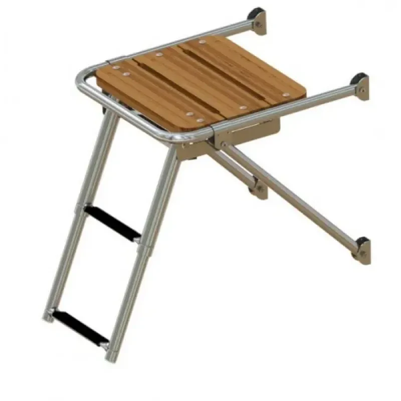 Техномарин Платформа кормовая с трапом 2 ступени черные