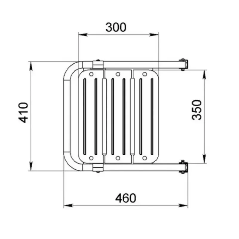 Техномарин Платформа кормовая с трапом 2 ступени черные