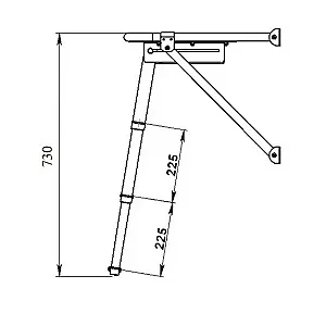 Платформа кормовая с трапом 3 ступени черные 040203BT