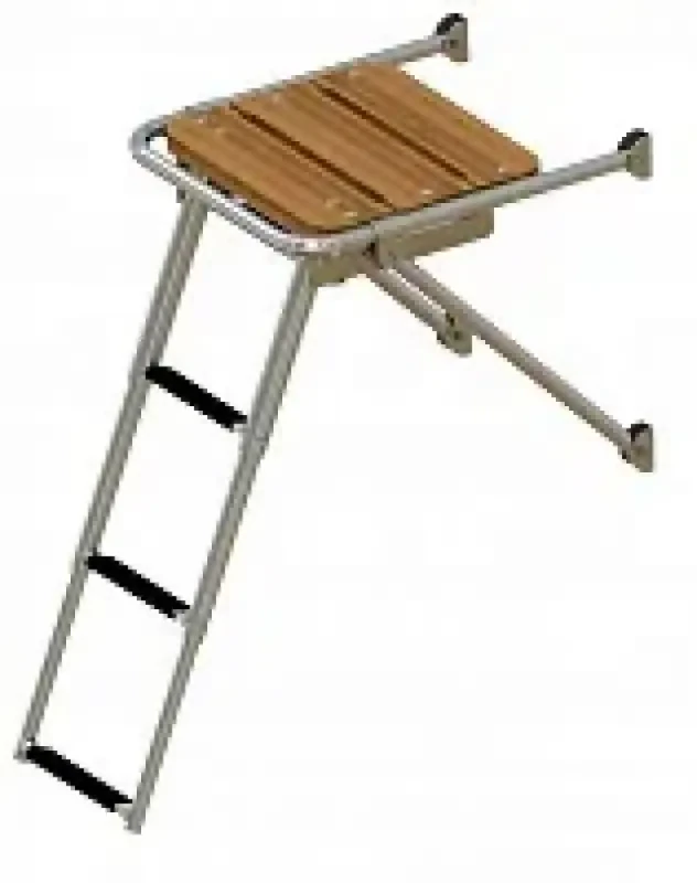 Техномарин Платформа кормовая с трапом 3 ступени черные