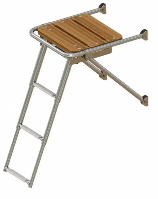 Техномарин Платформа кормовая с трапом 3 ступени серые