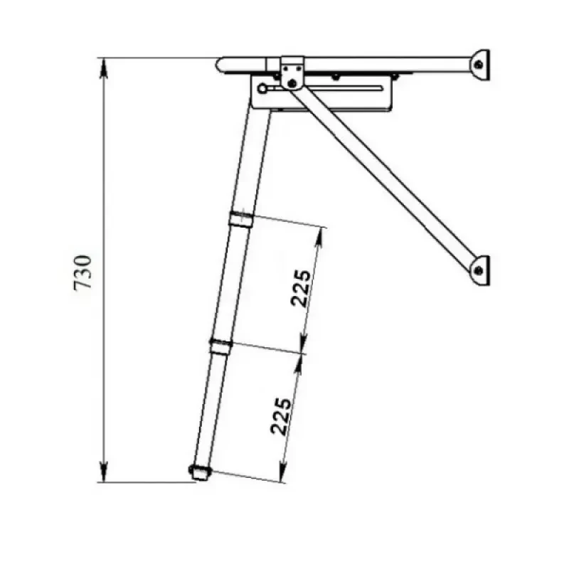 Техномарин Платформа кормовая с трапом 3 ступени серые
