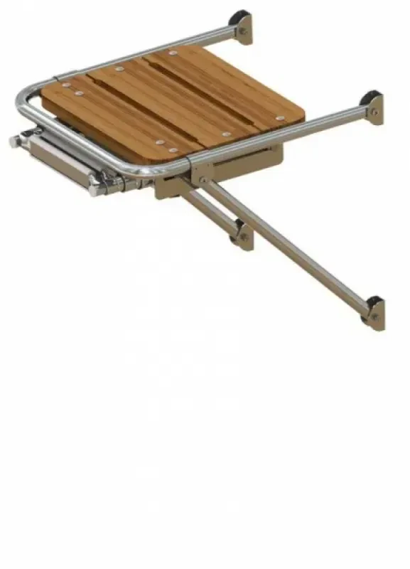 Техномарин Платформа кормовая с трапом 3 ступени белые