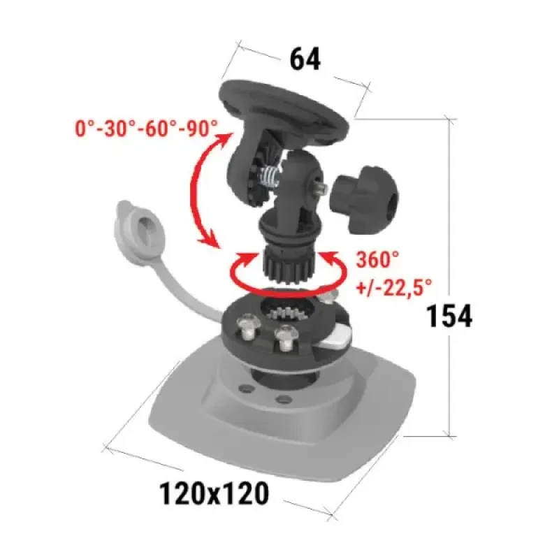 Техномарин Кронштейн наклонный быстросъемный с креплением на баллон