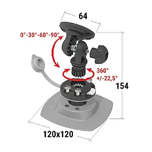 Кронштейн наклонный быстросъемный с креплением на баллон 040549T