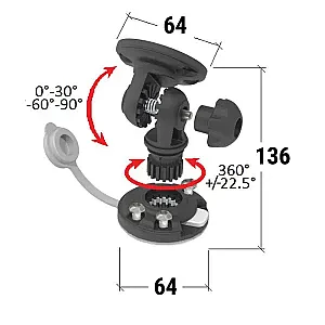 Кронштейн наклонный быстросъемный без монтажной шайбы 040558T