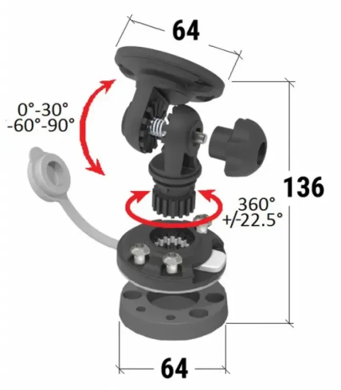 Техномарин Кронштейн наклонный быстросъемный
