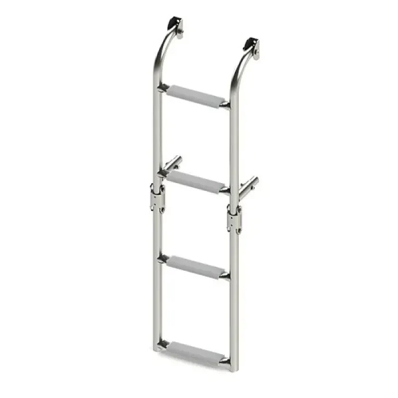 Техномарин Трап складной с вертикальным креплением, 4 серых ступени (ширина 220 мм.)