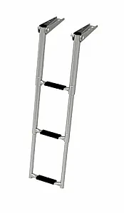 Трап телескопический складной узкий, 3 черных ступени (ширина 253 мм.) 040161BT