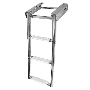 Трап телескопический выдвижной, 3 белых ступени (ширина 272 мм.) 040105WT