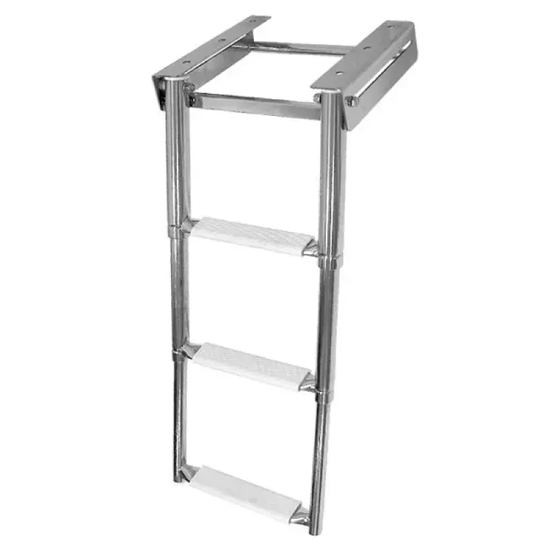 Техномарин Трап телескопический выдвижной, 3 белых ступени (ширина 272 мм.)