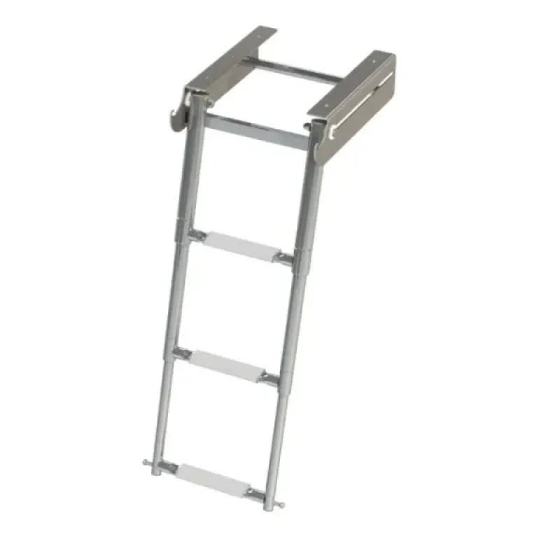 Техномарин Трап телескопический выдвижной с фиксатором, 3 белые ступени (ширина 276 мм.)