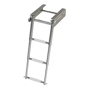 Трап телескопический выдвижной с фиксатором, 3 белые ступени (ширина 276 мм.) 040131WT