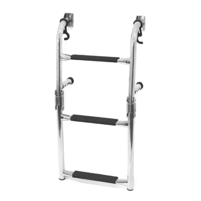 Техномарин Трап складной с вертикальным креплением, 3 черных ступени (ширина 270 мм.)