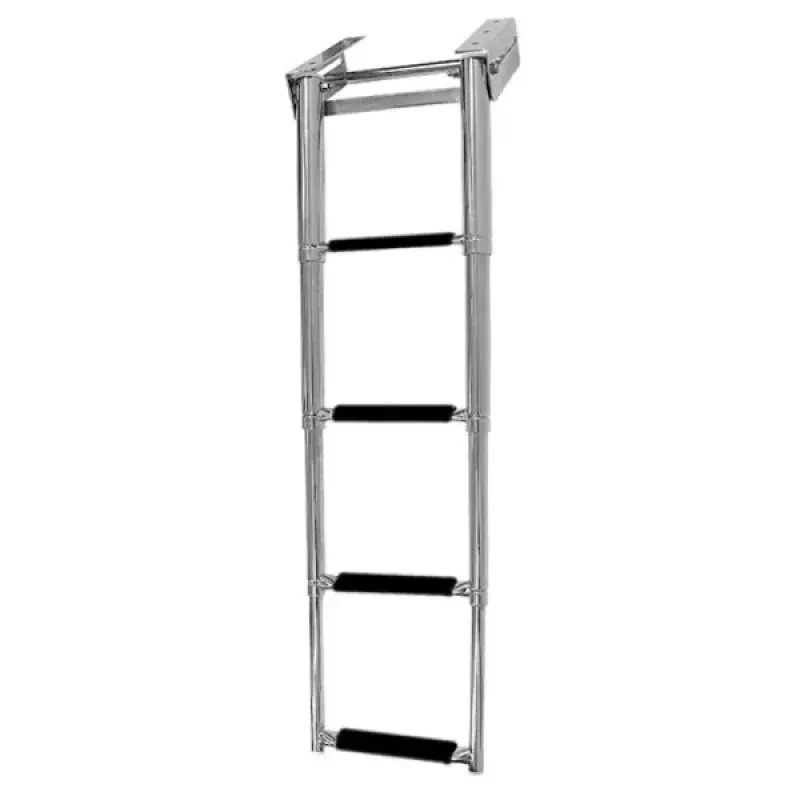 Техномарин Трап телескопический выдвижной, 4 черных ступени (ширина 290 мм.)