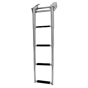 Трап телескопический выдвижной, 4 черных ступени (ширина 290 мм.) 040106BT