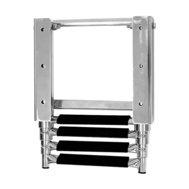 Техномарин Трап телескопический выдвижной, 4 черных ступени (ширина 290 мм.)