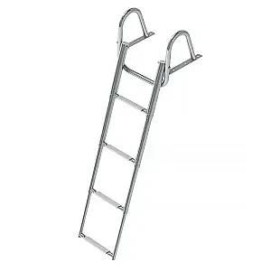 Трап телескопический с поручнем, 4 белых ступени (ширина 350 мм.) 040109WT