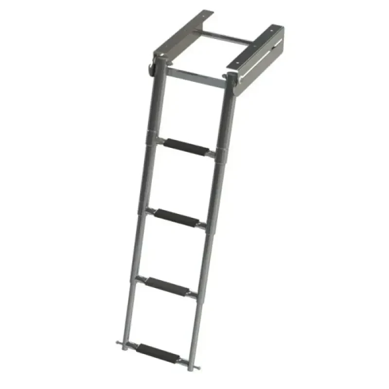 Техномарин Трап телескопический выдвижной с фиксатором, 4 черных ступени (ширина 278 мм.)