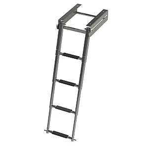 Трап телескопический выдвижной с фиксатором, 4 черных ступени (ширина 278 мм.) 040132BT