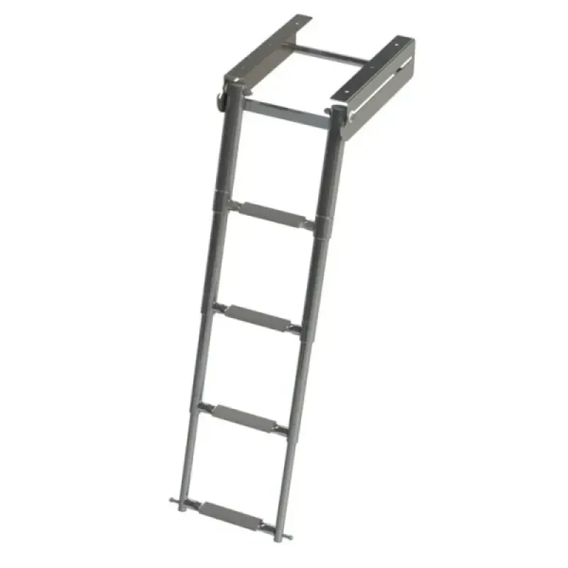 Техномарин Трап телескопический выдвижной с фиксатором, 4 серая ступени (ширина 278 мм.)